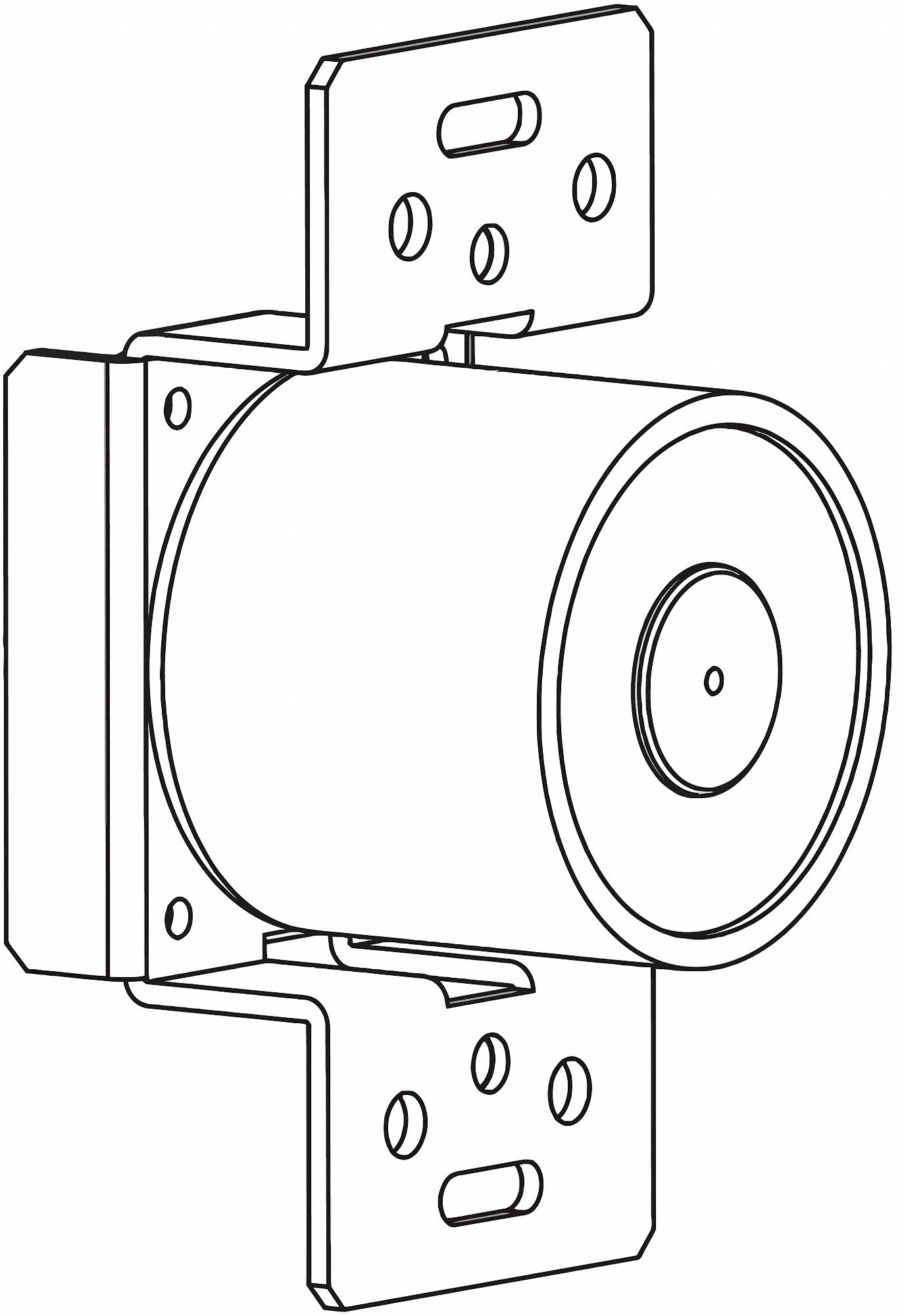 LCN, Recessed, Aluminum, Door Holder 46TY66SEM7850
