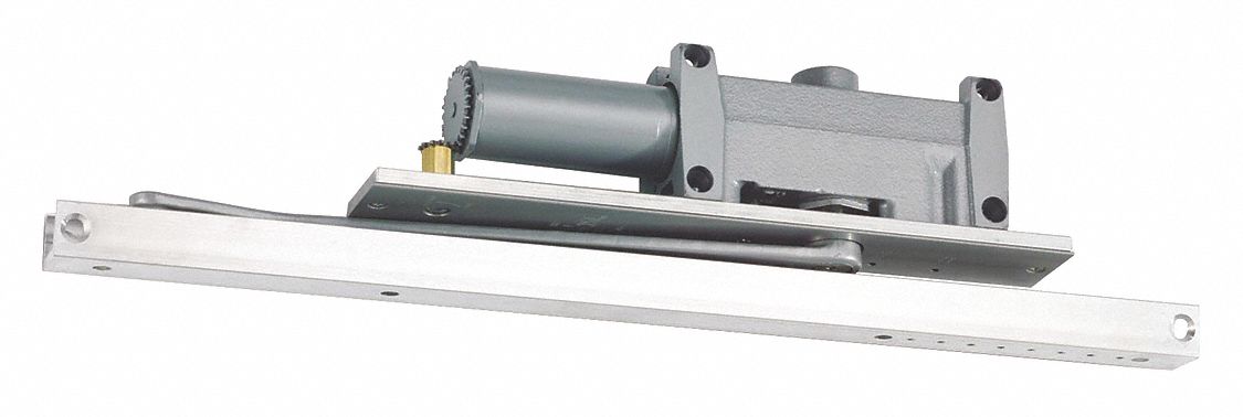 Door Closer: Concealed Mounting Type, Grade 1 - Heavy Duty, Aluminum, 14 in Lg, 1 5/16 in Wd