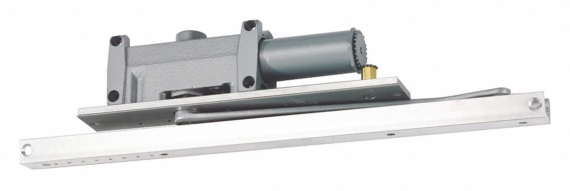 Door Closer: Concealed Mounting Type, Grade 1 - Heavy Duty, Aluminum, 14 in Lg, 1 5/16 in Wd