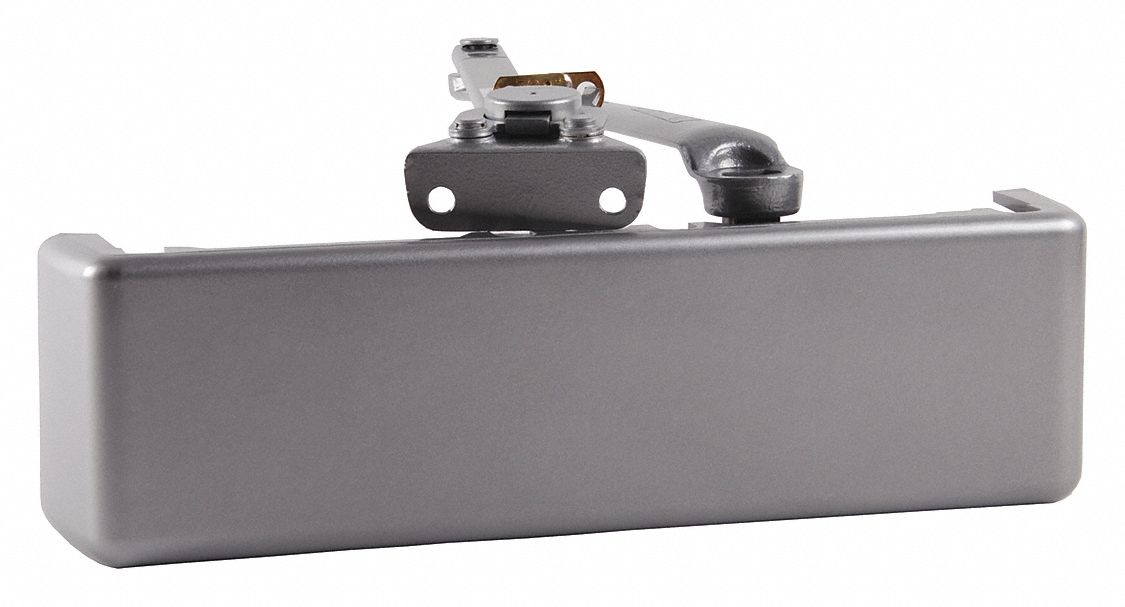 Door Closer: Std Mounting Type, Grade 1 - Heavy Duty, Aluminum, 12 1/8 in Lg, 2 1/4 in Wd