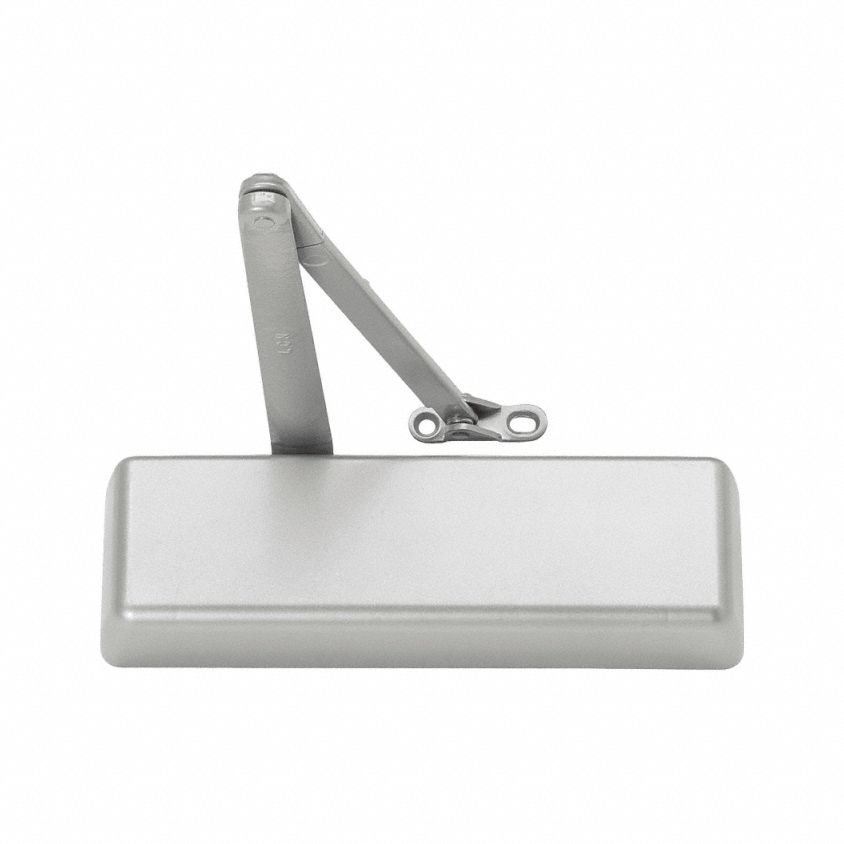 Door Closer: Std Mounting Type, Grade 1 - Heavy Duty, Aluminum, 12 1/8 in Lg, 2 1/4 in Wd