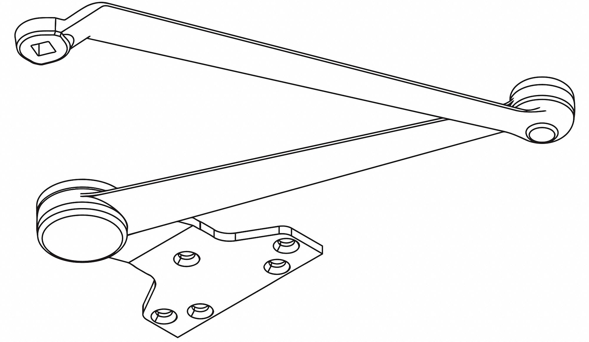 Door Closer Arm: Aluminum