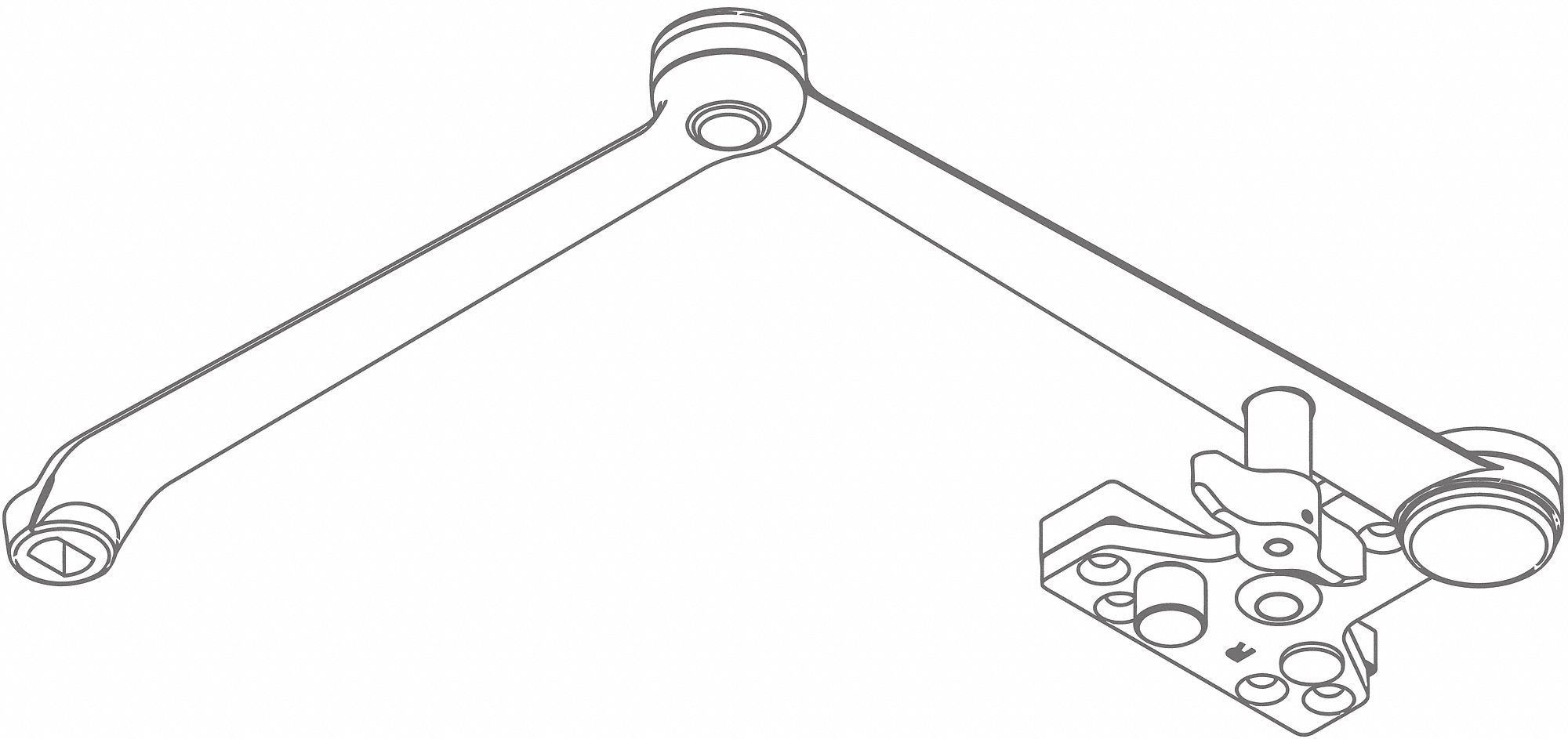 Door Closer Arm: Aluminum