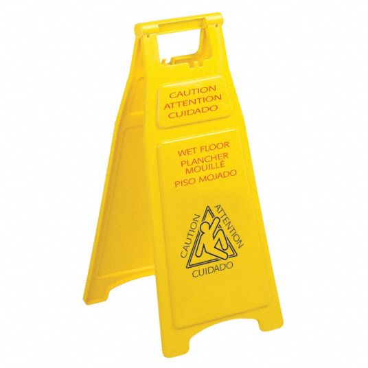 Plastic, Floor Safety Sign, 12