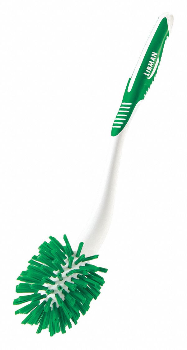green toilet brush