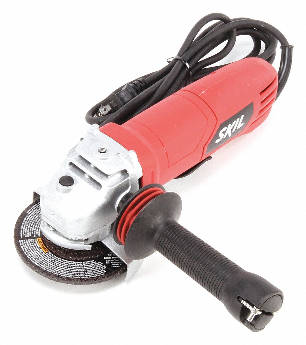 SKIL Angle Grinder, 4 1/2 In Wheel Dia., 8 Amps, 120V AC, 11,000 RPM No ...