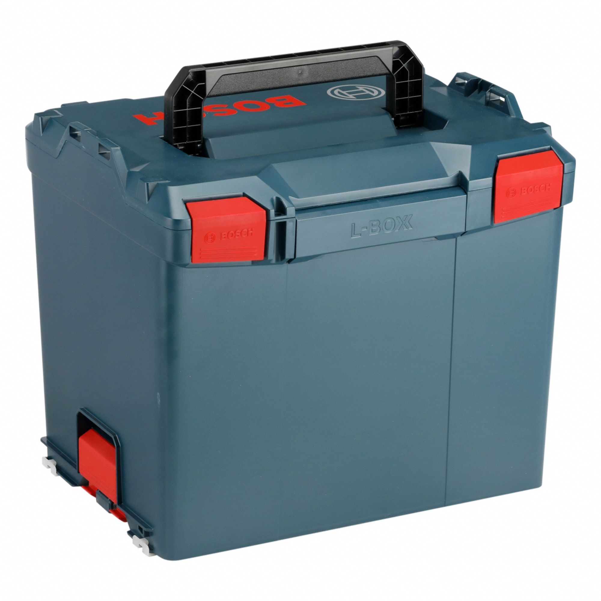 Tool Box: 14 in W 17 1/2 in D 15 in H, Plastic, Blue, Padlock, 1 Compartments
