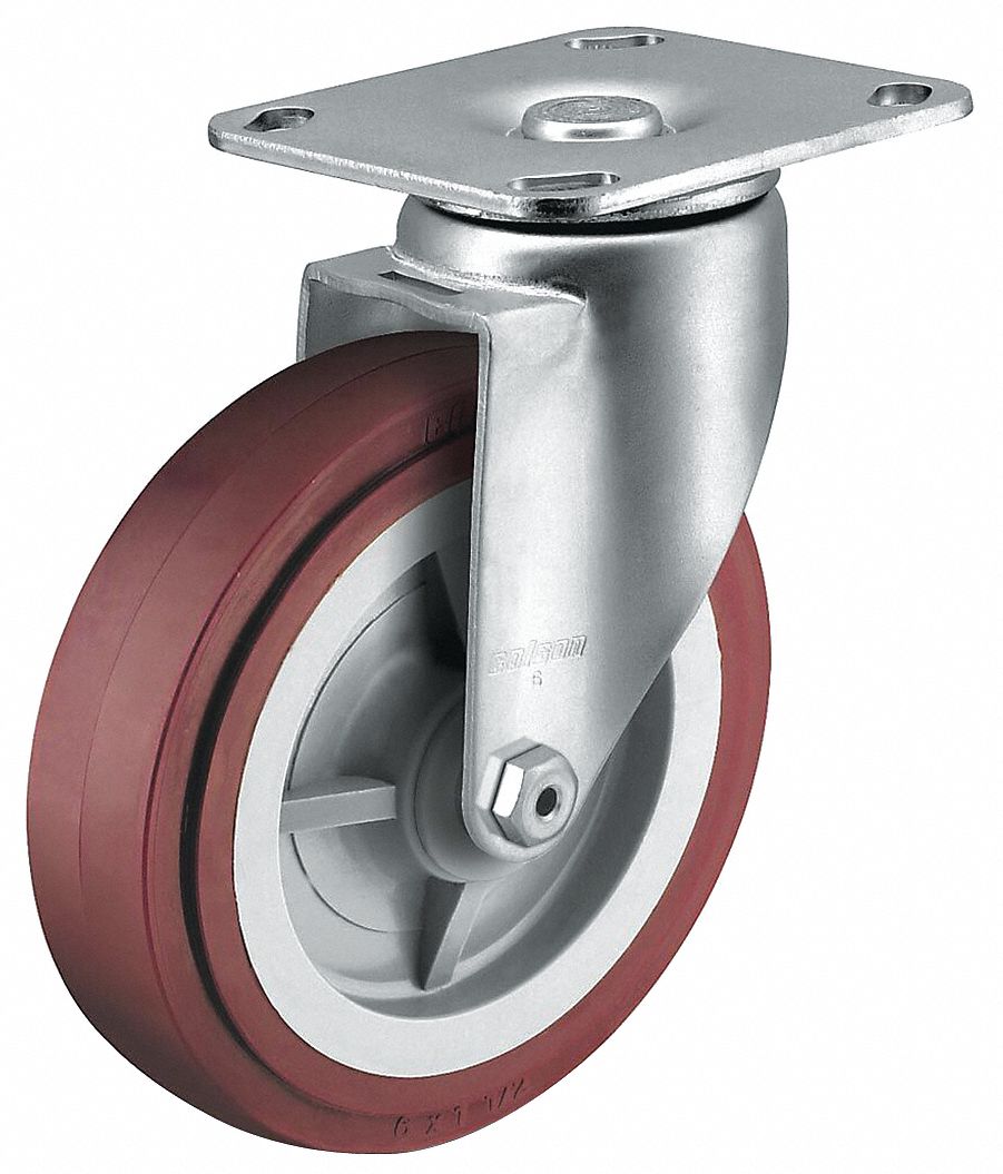 ROULETTE, PLAQUE, ROULETTE PIVOTANTE, 300 LIVRES MAX, 1 1/2X3PO, URÉTHANE