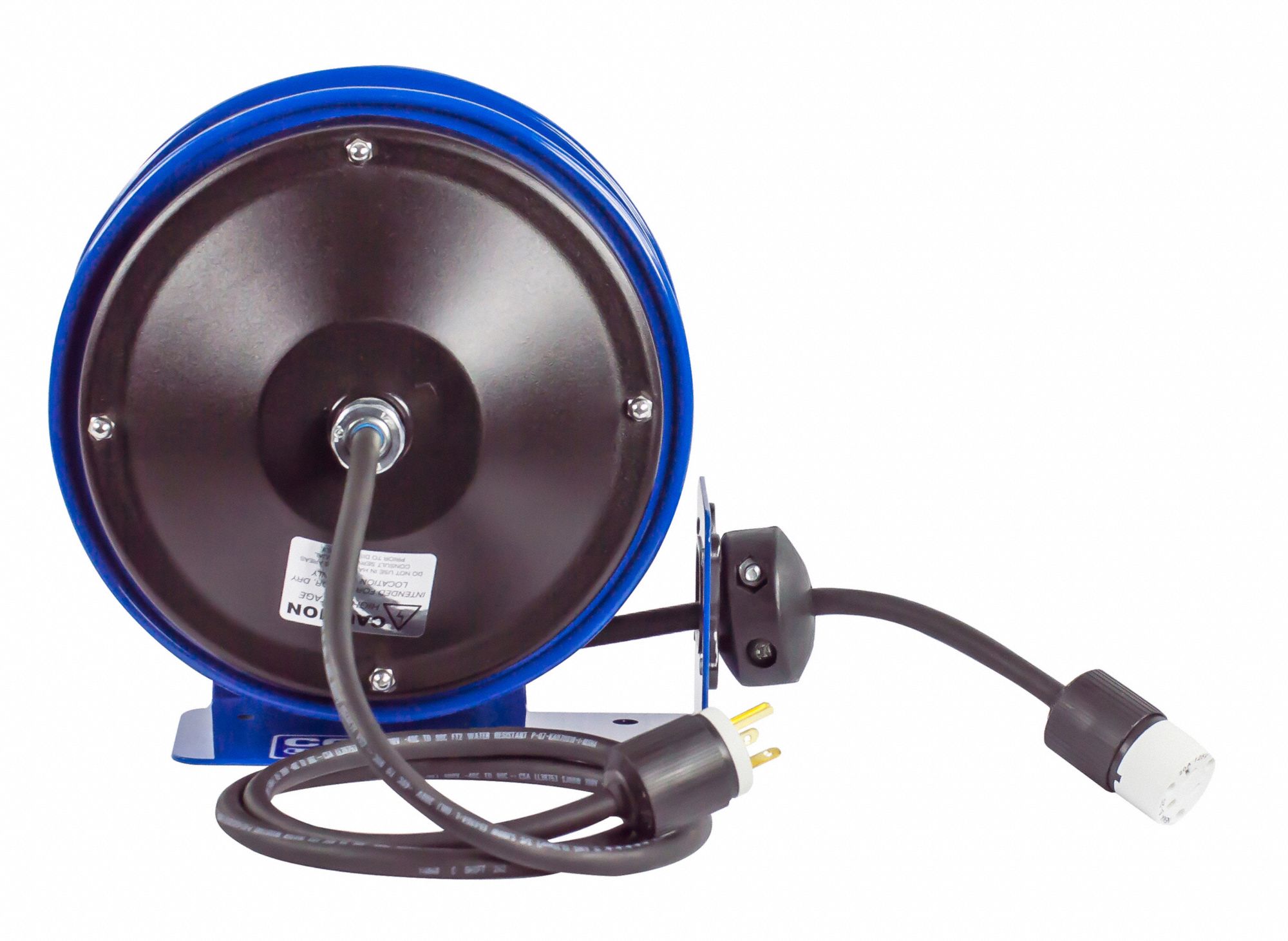 COXREELS Extension Cord Reel, Spring Retraction, 120V AC, Single