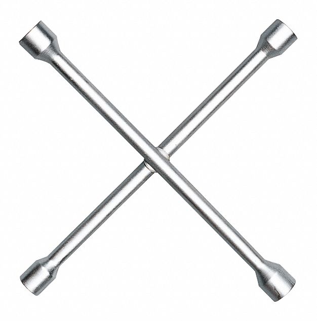 LUG WRENCH,14IN.L,CHROME,4 WAY