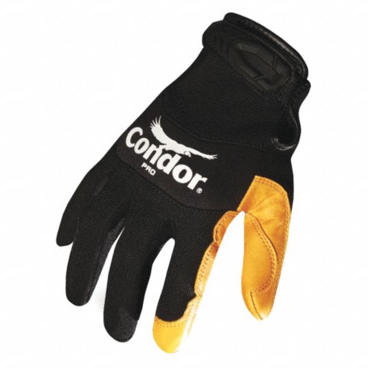 Condor, Goatskin, Black Gold, Mechanics Gloves - 46uc34