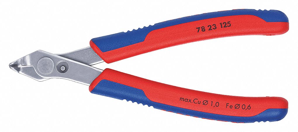 ELECTRONIC PLIER, 1/2 IN JAW W, 4 7/8 IN OVERALL L