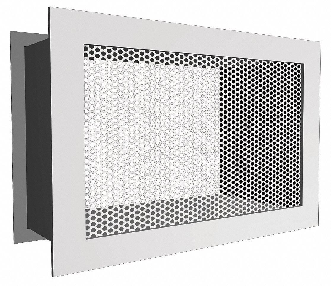 Risk Resistant Return Air Grille: 10 in Max. Duct Ht (In.), 6 in Max. Duct Wd (In.), White