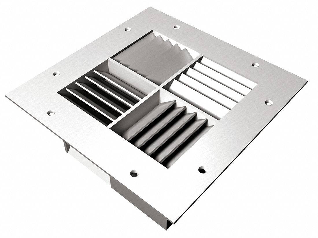 White Details about   American Louver Str-Pq-12W 12 In Square Square Plaque Ceiling Diffuser 