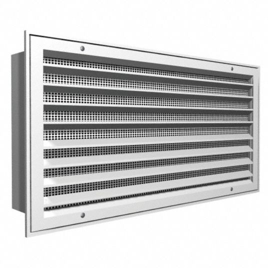 PRICE Flush Mount Ceiling Diffuser, Louvered, 12 in Diffuser Duct Size ...