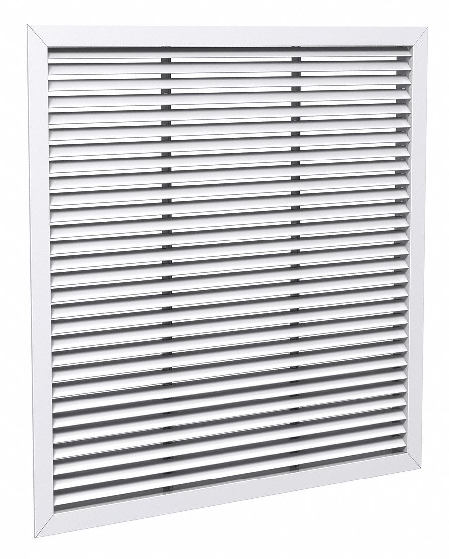 1Pack Price 530 Lay-In Mount Return Air Grille , 22 x 22 , White , Steel, Size: 4 in