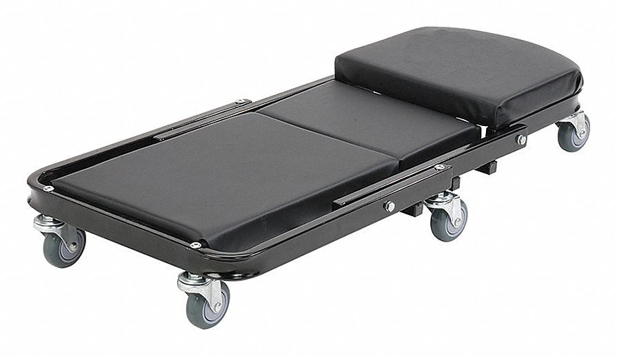 CREEPER, HEAVY-DUTY, 450 LB MAX LOAD CAPACITY, 7½ TO 18½ IN H RANGE, STEEL
