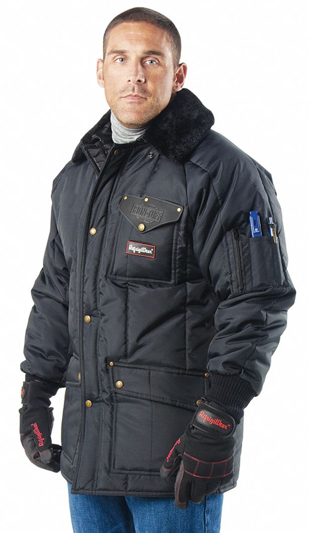 REFRIGIWEAR Insulated Jacket: Jacket, Men's, Jacket Garment, XL, Navy,  Tall, Down to -50° F, Nylon