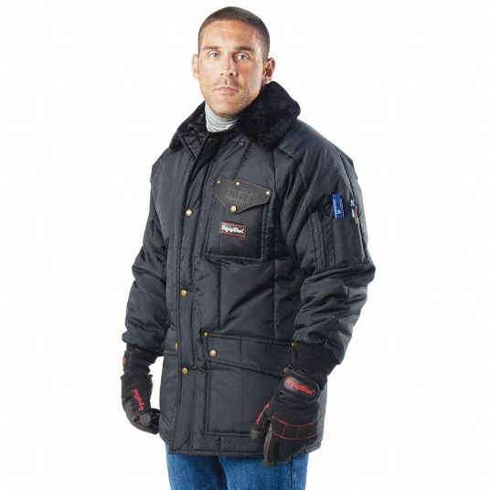 REFRIGIWEAR Insulated Jacket: Jacket, Men's, Jacket Garment, XL, Navy,  Tall, Down to -50° F, Nylon