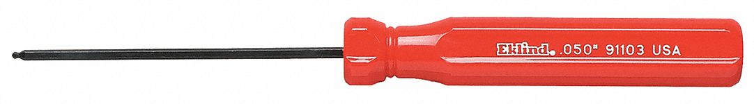 SCREWDRIVER,BALL HEX,0.050"X2-13/16"