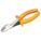 DIAGONAL CUTTING PLIER, FLUSH, STRAIGHT, 3/4 IN JAW L, 1 1/4 IN JAW W, 8 IN OVERALL L