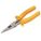 LONG NOSE PLIER, 1¾ IN MAX JAW OPENING, 8½ IN OVERALL L, 2½ IN JAW L, ¼ IN TIP W