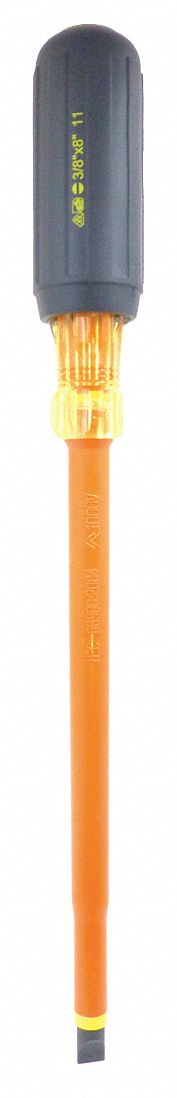 INSULATED SCREWDRIVER 3/8 IN X 8 IN INS SLOT