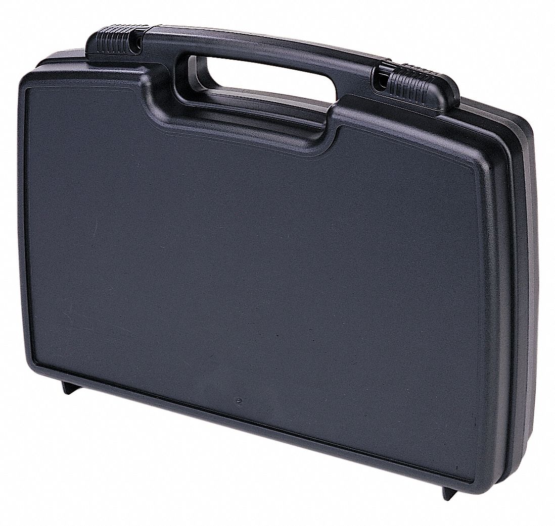 black plastic briefcase