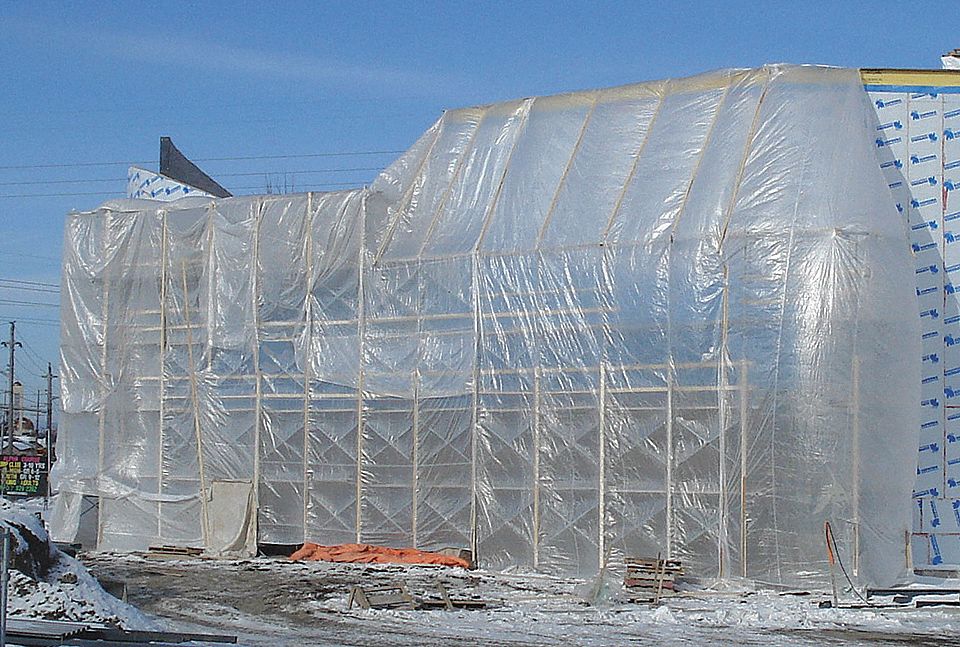 NORSEMAN HOARDING TARP, W/TIES, CLEAR, 20 X 100 FT, WOVEN