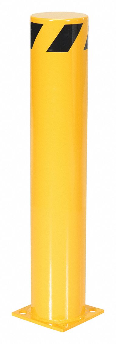 BOLLARD STEEL PIPE 36IN H 6.5IN DIA