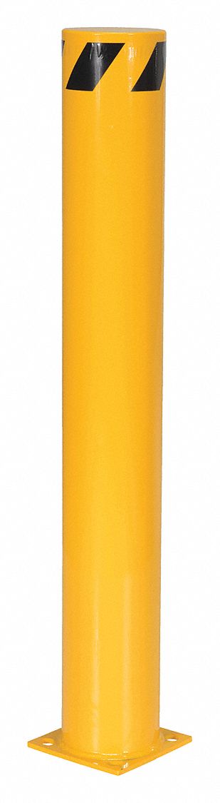BOLLARD STEEL PIPE 48IN H 6.5IN DIA