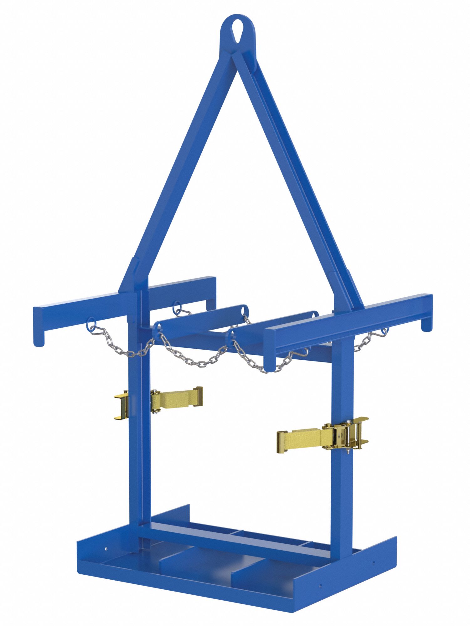 FORKLIFT CYLINDER CADDY, BLUE, STEEL, POWDER COATED FINISH, 6 CYLINDER