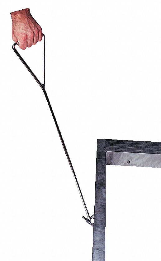 LOOPS AND HANDLE FOR ALUMINUM PALLET DOLLY, SILVER