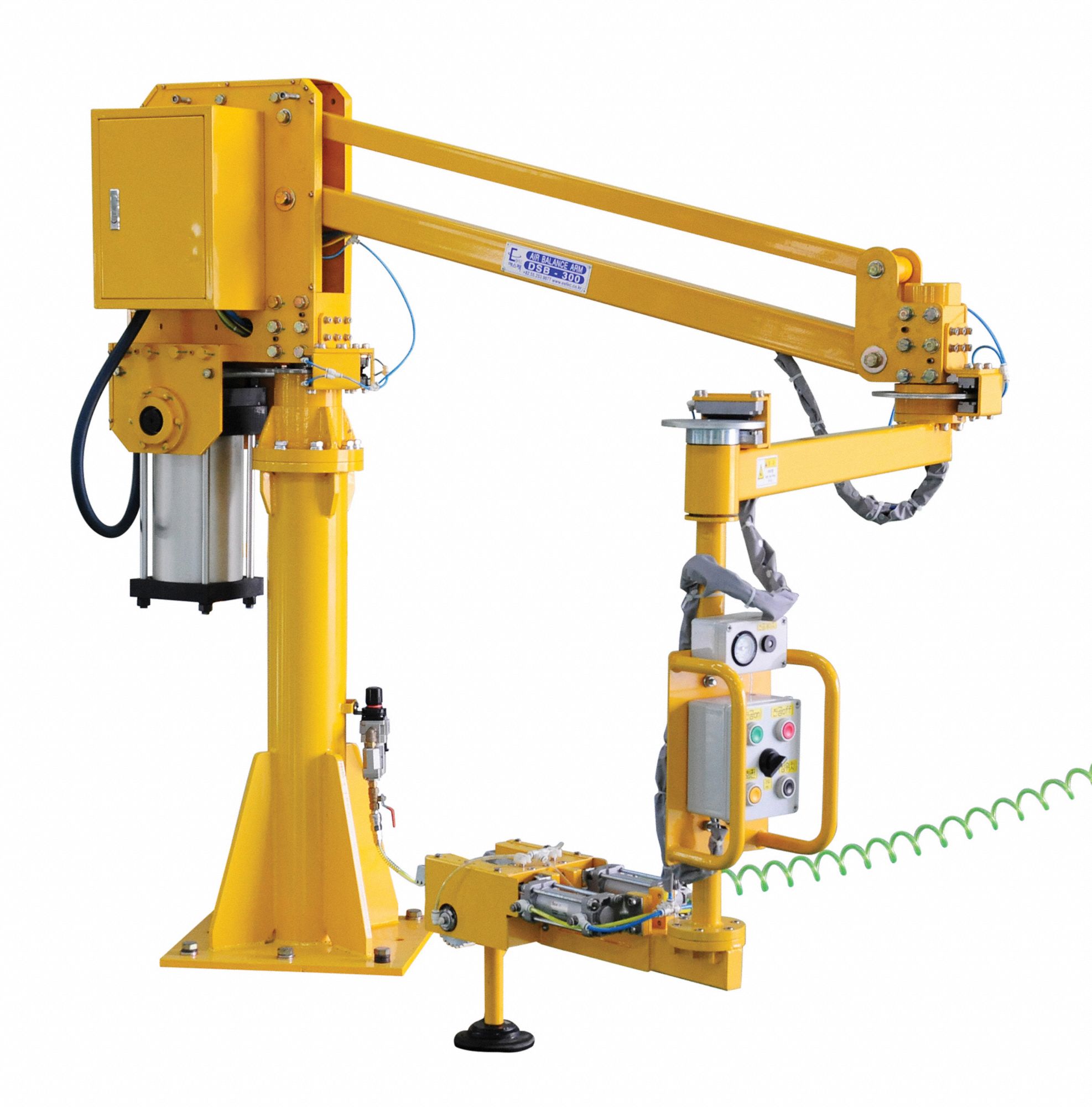 AIR BALANCER JIB LIFTER, 117 IN H, FLOOR MOUNTED, 1 YEAR WARRANTY