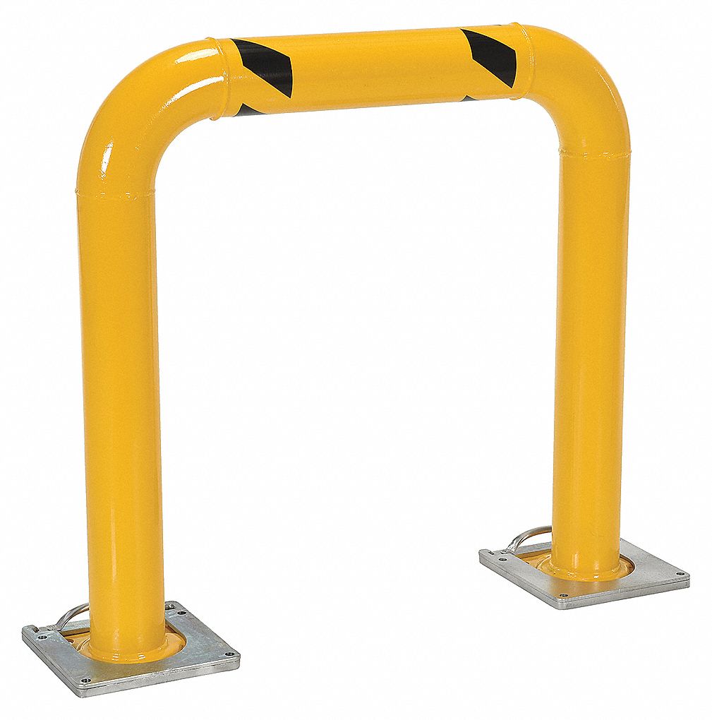 Stationary Warning Barrier, Yellow; Fits Door Width: 8 ft x 8 ft