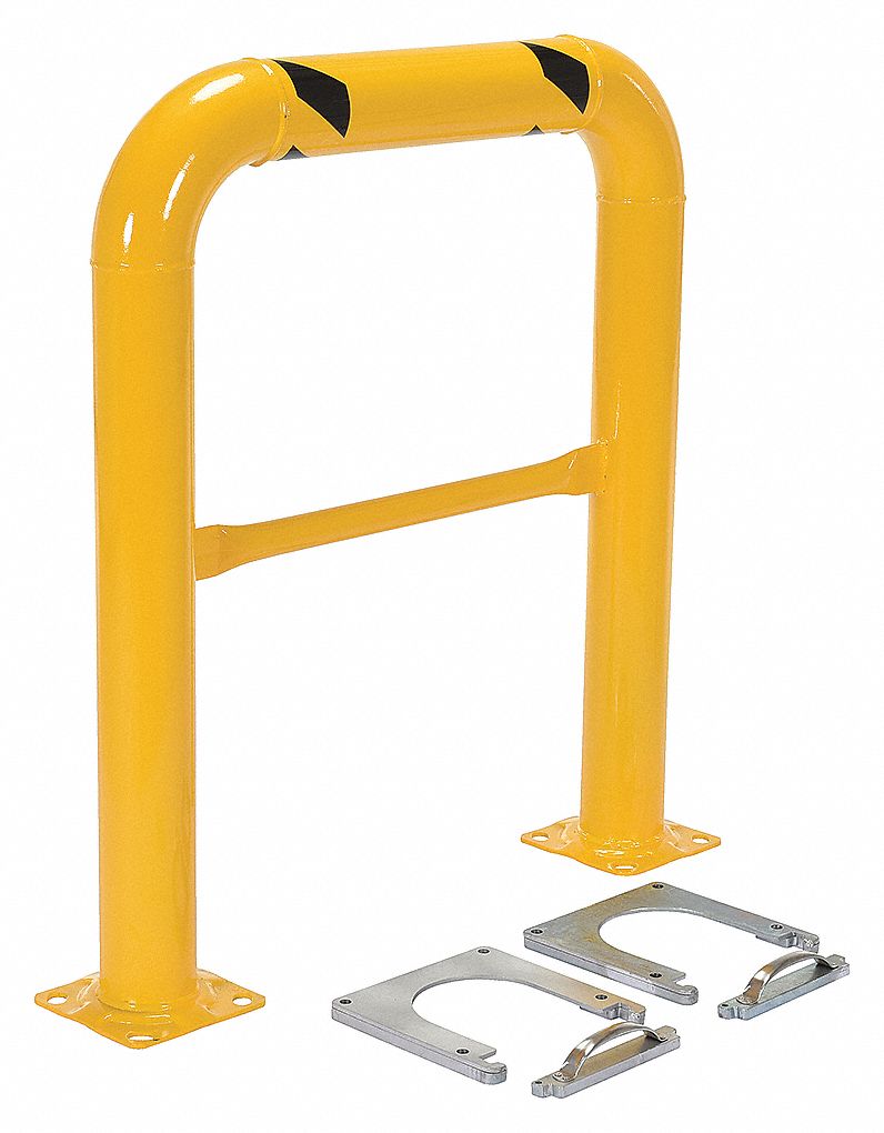 Stationary Warning Barrier, Yellow; Fits Door Width: 9 ft x 10 ft