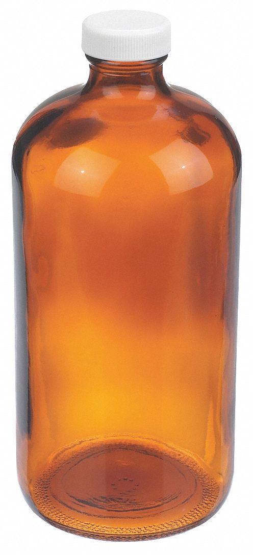 Bottle, 206 mm H, Amber, 94 mm Dia, PK12
