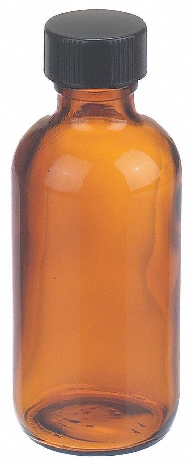 Bottle: Soda Lime Glass, 60 mL Capacity - mL, 2 fl oz Capacity - oz, 39 mm Body Dia, Non-Sterile