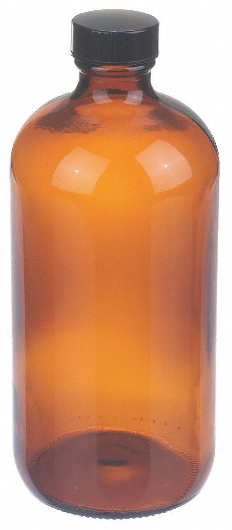 Bottle: Soda Lime Glass, 500 mL Capacity - mL, 16.9 fl oz Capacity - oz, 75 mm Body Dia, Non-Sterile