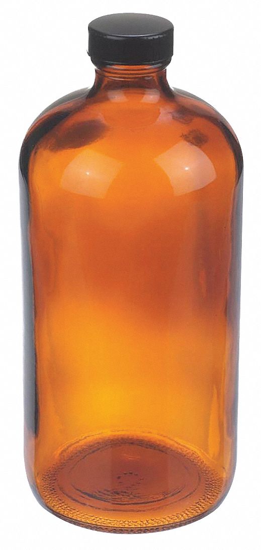 Bottle, 206 mm H, Amber, 94 mm Dia, PK12