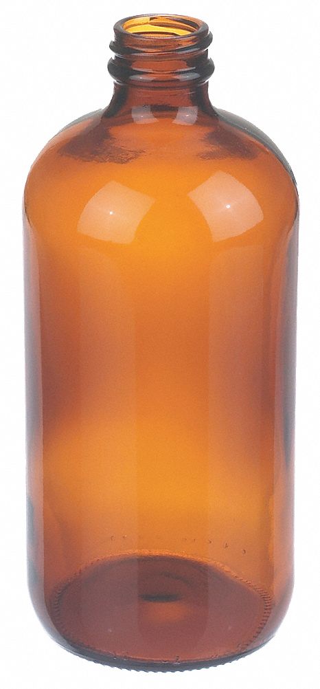 Bottle, 168 mm H, Amber, 75 mm Dia, PK60
