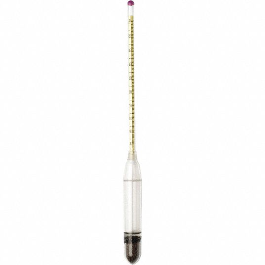 DURAC Hydrometer Salt Brine by Saturation, 0.01, 10/100 Range