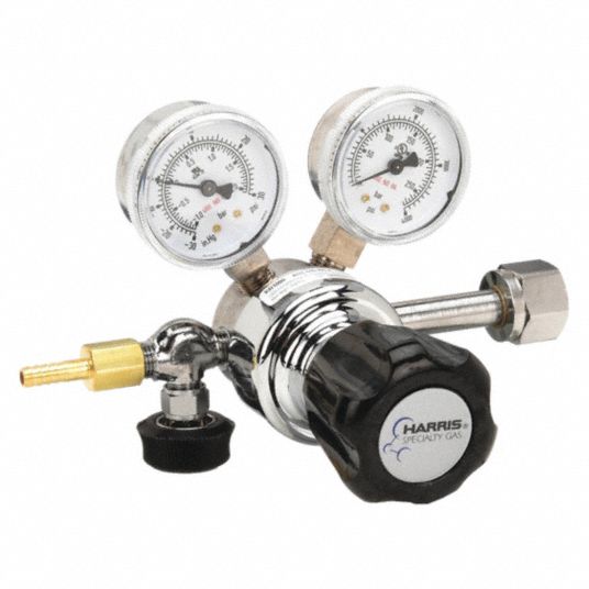 HARRIS, Single Stage, CGA 320 Inlet, Specialty Gas Regulator 46Z474
