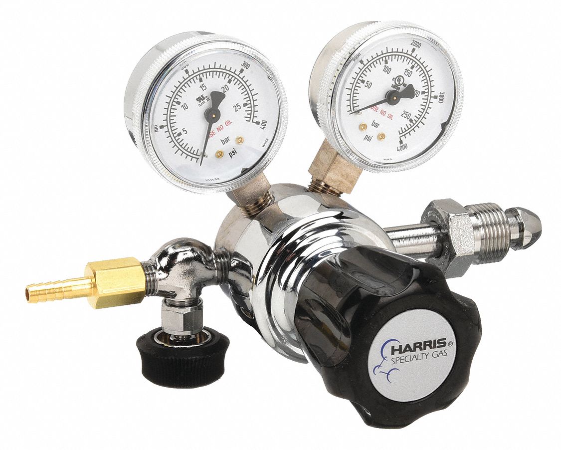 Specialty Gas Regulator: Single Stage, CGA 580 Inlet, 1/4" NPT M Outlet, 250 psig