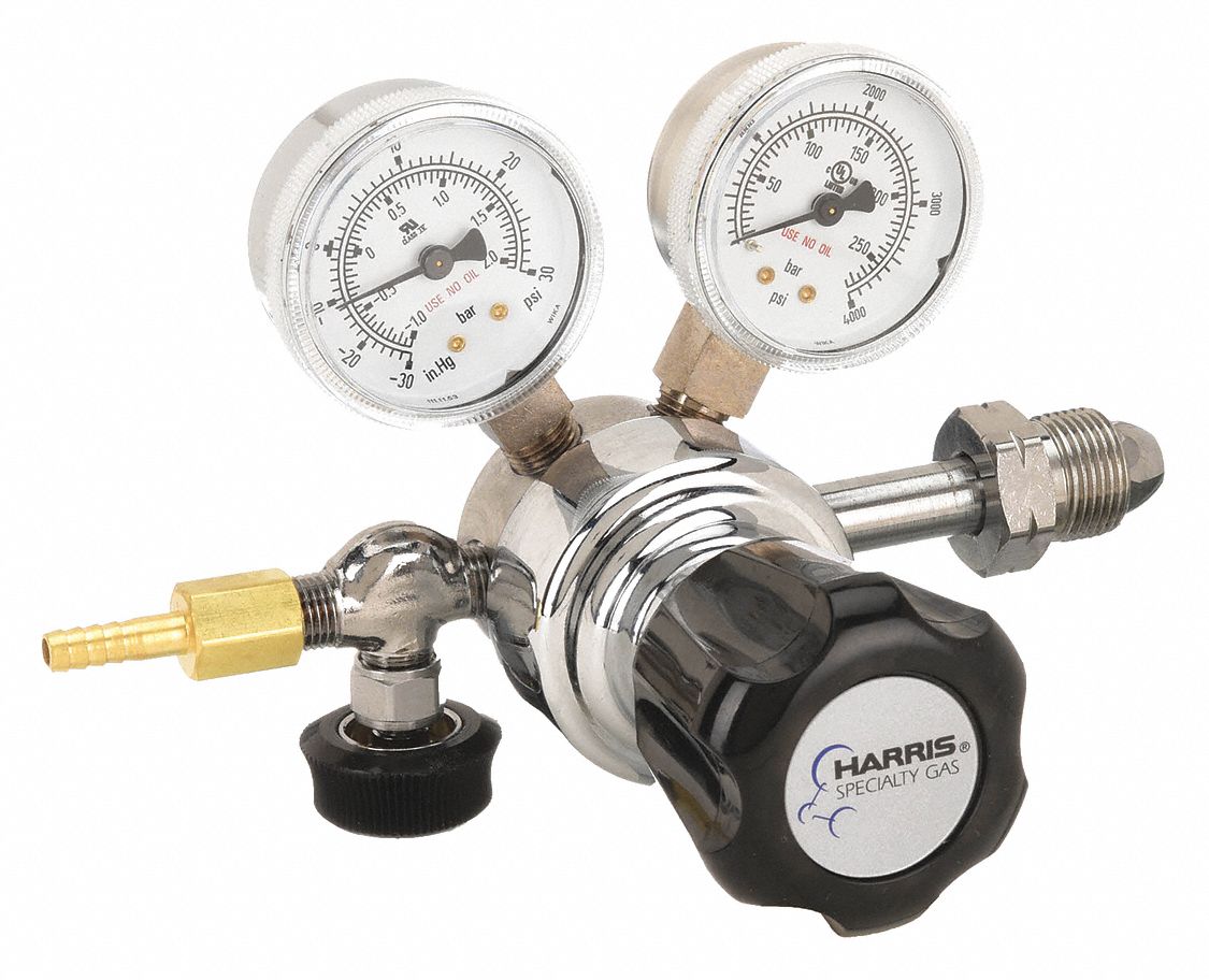 Specialty Gas Regulator: Single Stage, CGA 590 Inlet, 1/4" NPT M Outlet, 50 psig