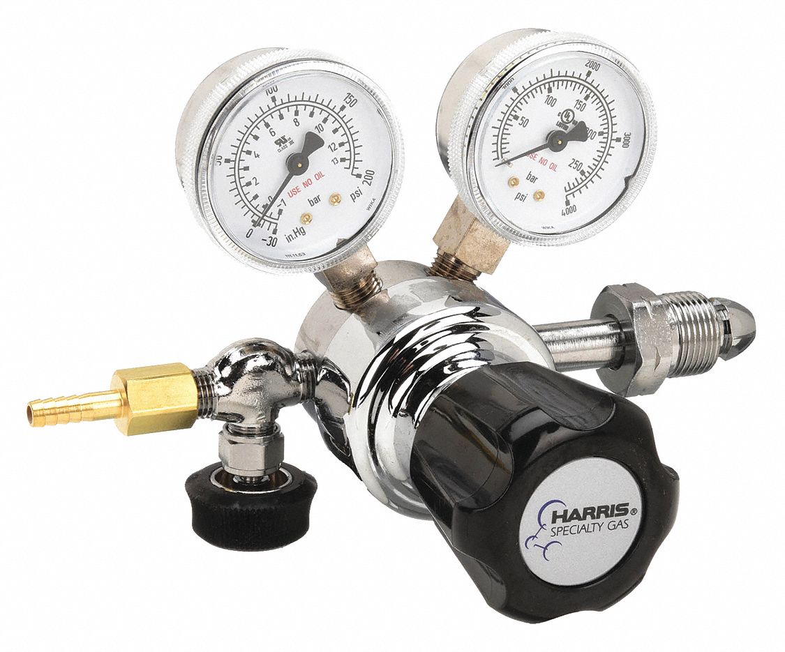 Specialty Gas Regulator: Single Stage, CGA 590 Inlet, 1/4" NPT M Outlet, 125 psig