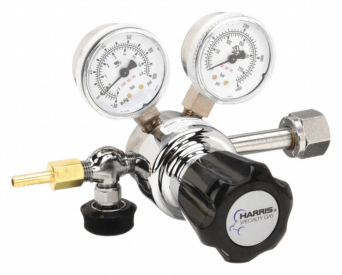 Specialty Gas Regulator: Single Stage, CGA 540 Inlet, 1/4" NPT M Outlet, 50 psig, Oxygen