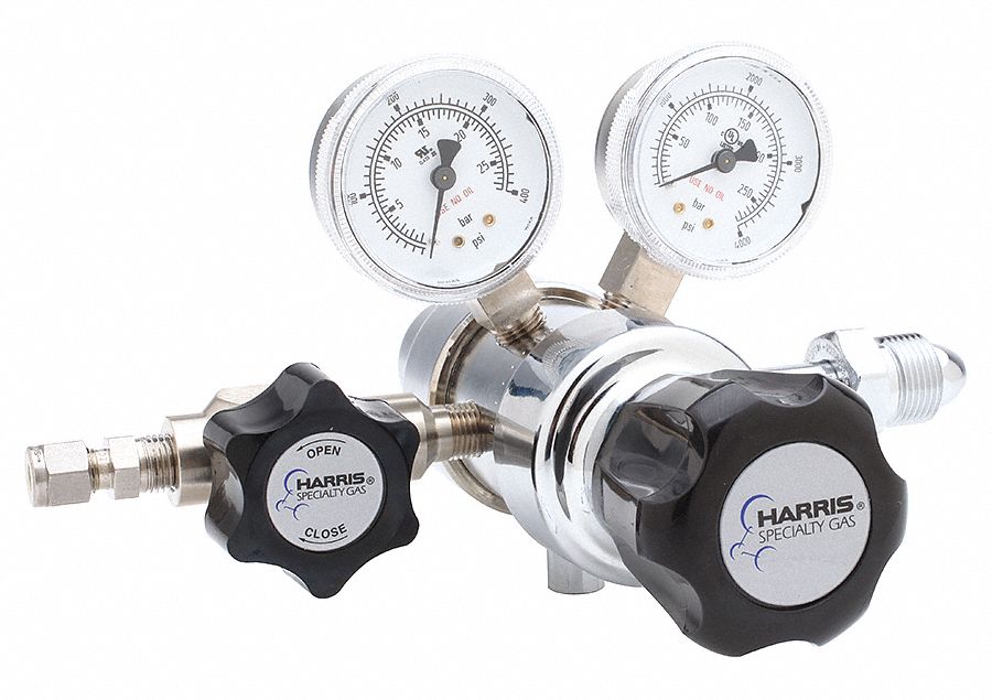 HARRIS Hydrogen, Specialty Gas Regulator, CGA350, Two Stage, Chrome