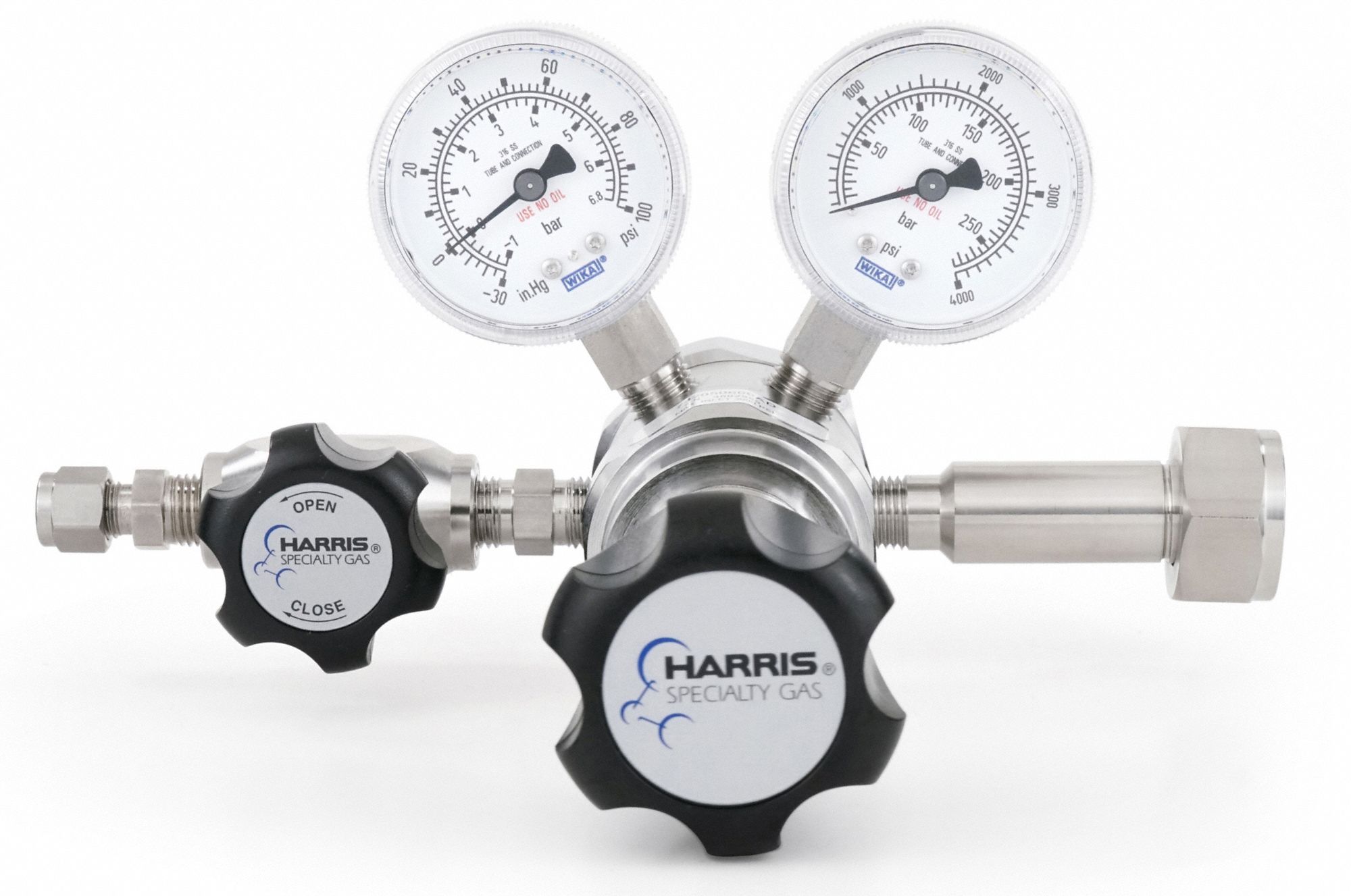 Harris High Purity Gas Regulator Two Stage Cga 660 Inlet 14 In Tube