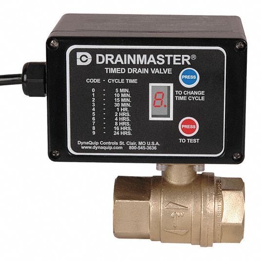 DYNAQUIP CONTROLS 3/4 in NPT, 115V, Lead Free Brass Timed Electric Auto